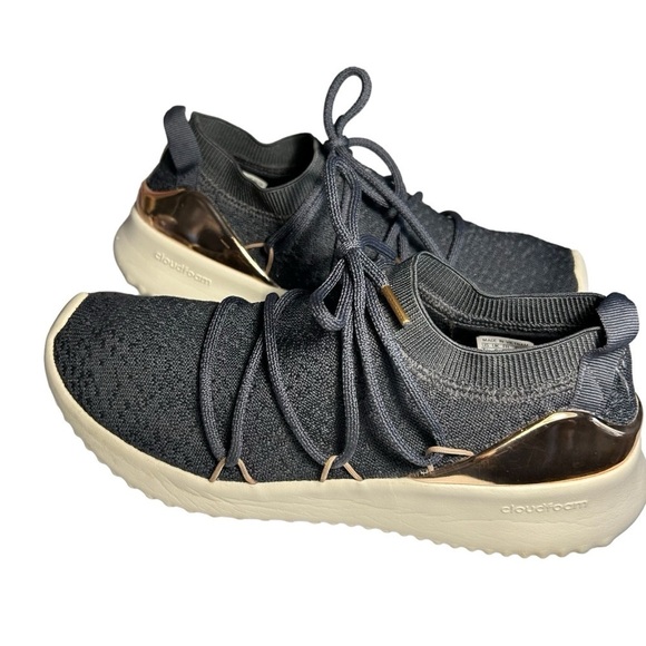 Adidas Cloudfoam Ultimamotion Gold Heel Sneakers Women’s 7.5 - Picture 1 of 10
